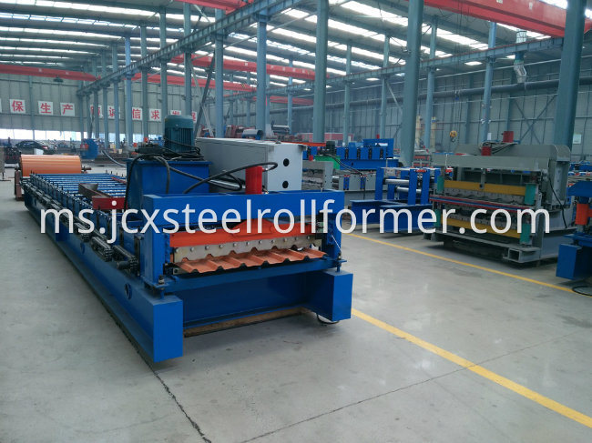 Lembaran Bumbung Trapezoidal Ibr Roll Forming Machine